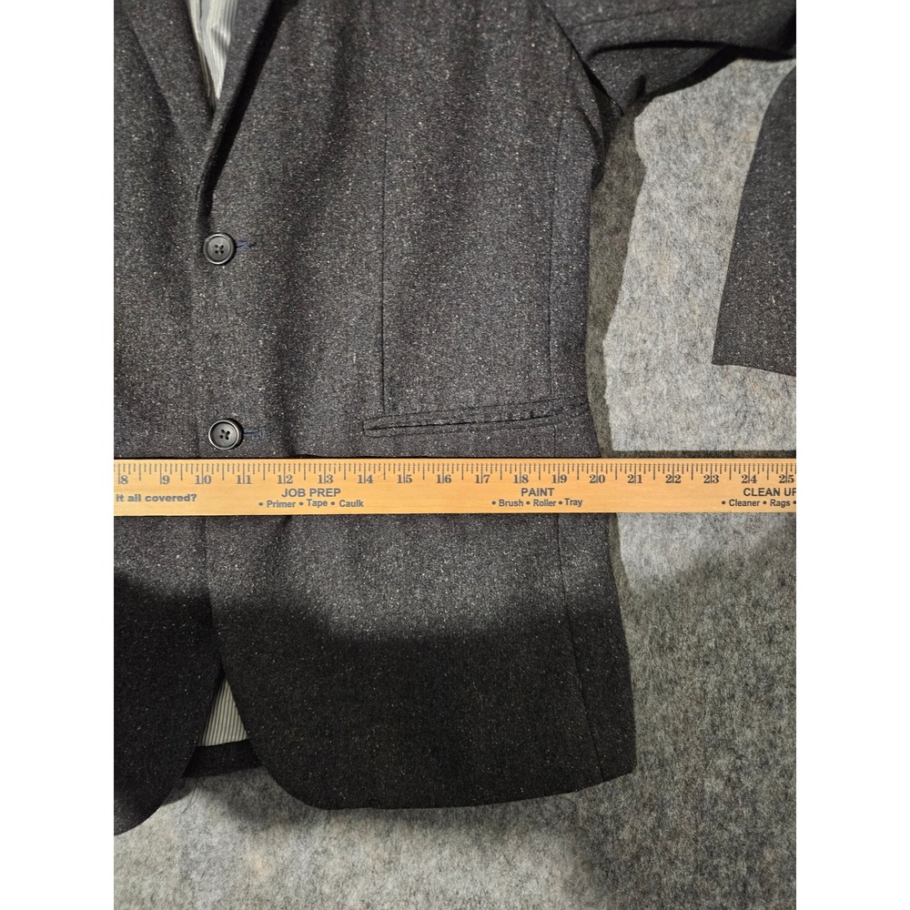 Banana Republic Blazer Mens Gray Tailored Slim Fit Recycled Wool 42R - Picture 4 of 11